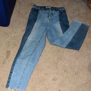 Two Tone High Rise Straight Pacsun Jeans